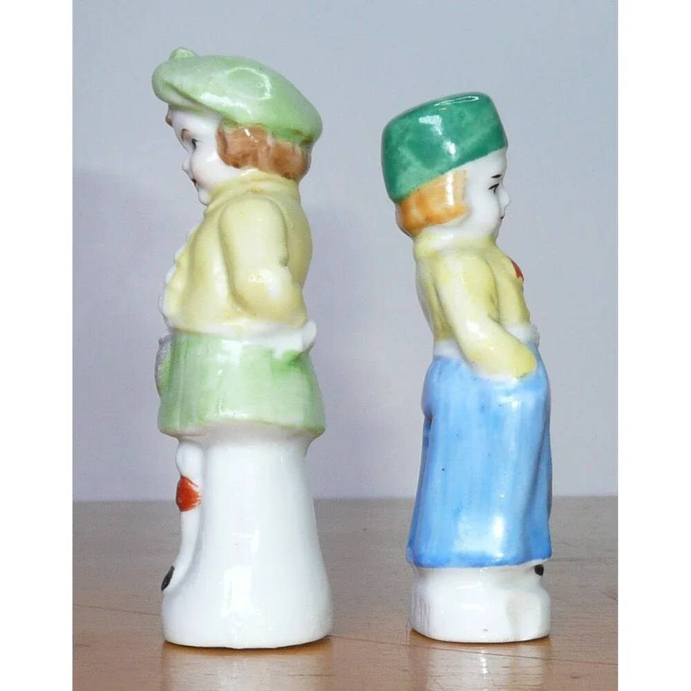 Lot 2 Porcelain Boy & Girl Figurine Occupied Japan 3.5